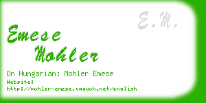 emese mohler business card